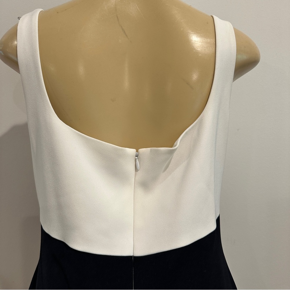 Vintage Badgley Mischka Formal Dress Sz 12 Column Mermaid Color Block - Picture 6 of 8